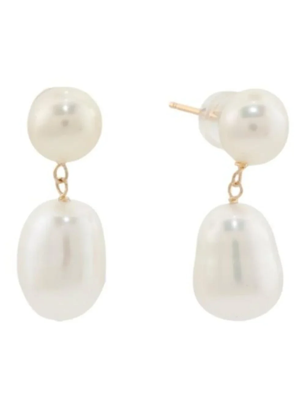 GEORG K Made In Usa 14kt White Freshwater Pearl Dangle Earring